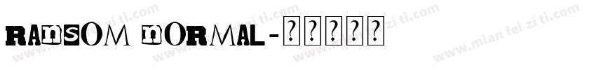Ransom Normal字体转换
